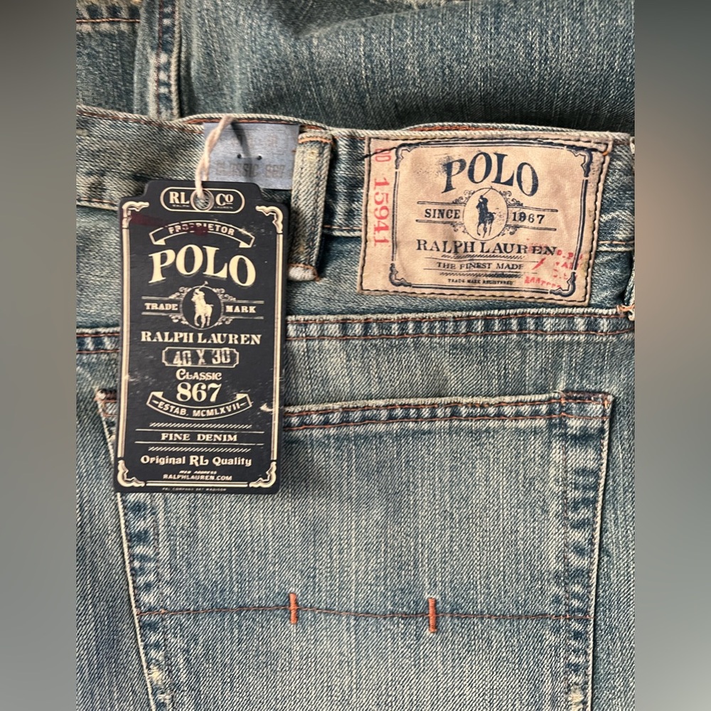 NWT men’s POLO Ralph Lauren jeans, relax fit walker model new with tags